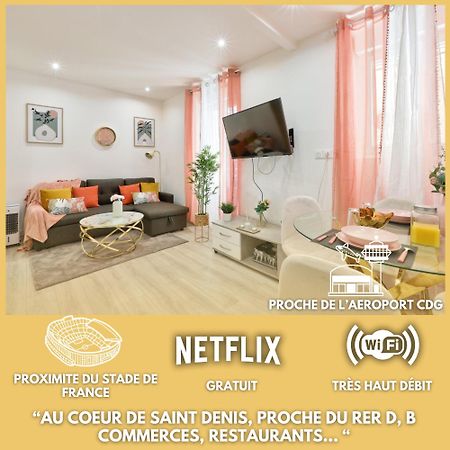 Le Nid Douillet Appartement Confortable A 5 Min Du Stade De France Et Proche De L'Aeroport Cdg Saint-Denis  Buitenkant foto
